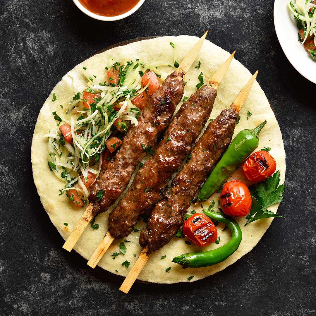 Minted lamb outlet kebabs